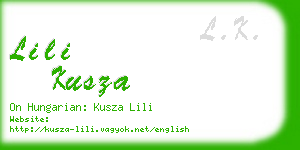 lili kusza business card